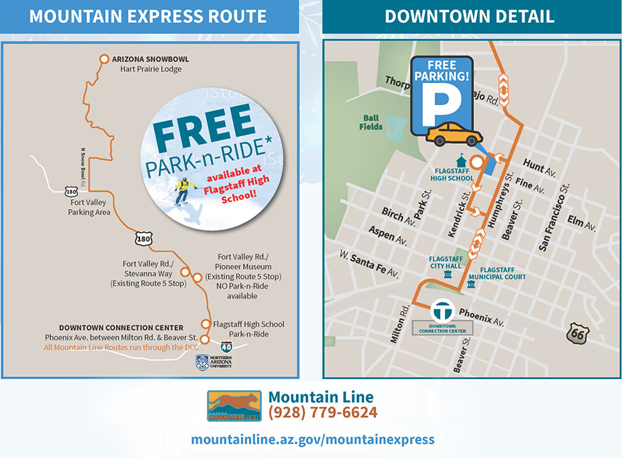  Mountain Line Flagstaff Shuttle Route